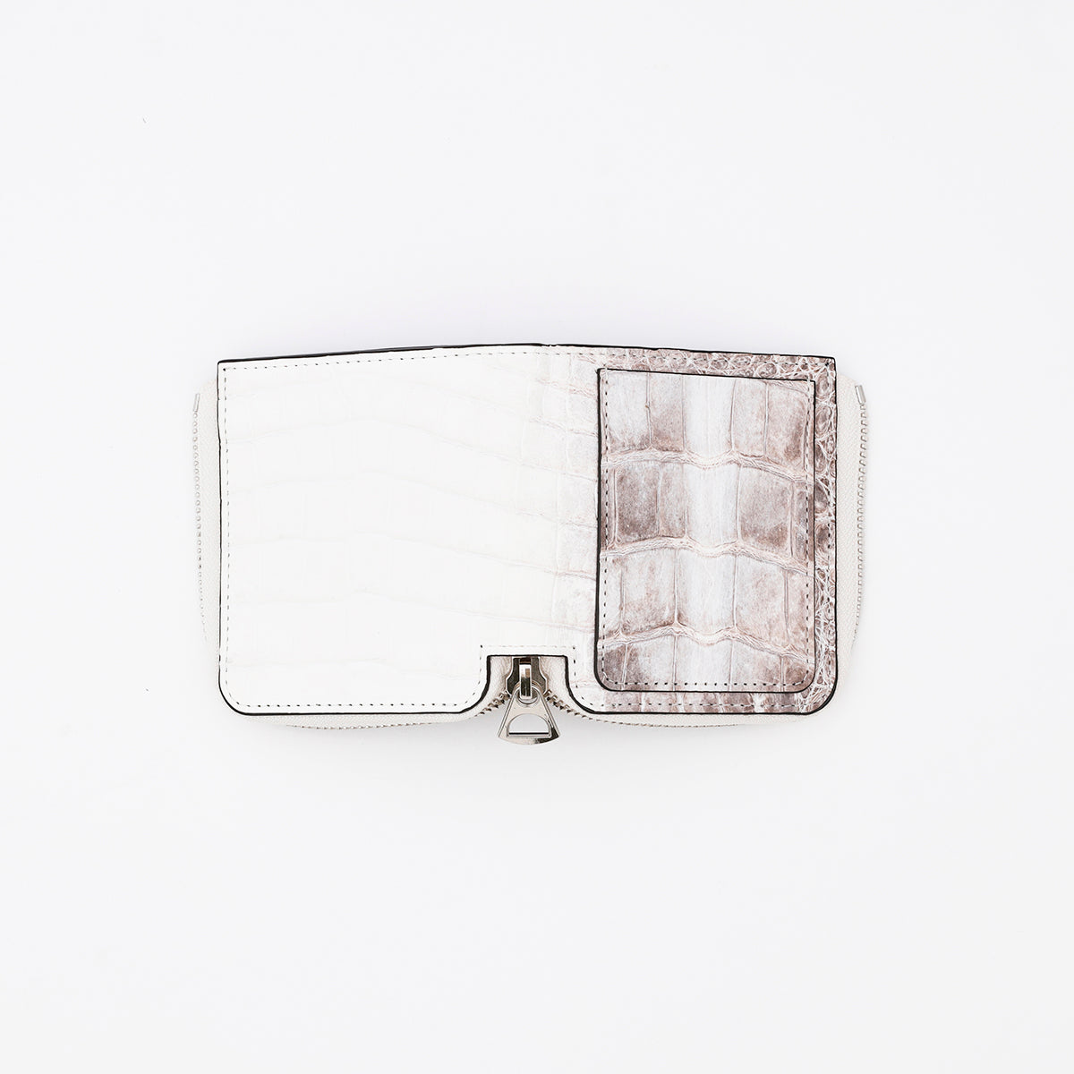 ITTI (イッチ) | CRISTY VERY COMPACT WLT .5 / HIMALAYA(クリスティベリーコンパクトウォレット/ヒマラヤ)クロコダイル レザー 本革 山脈 希少 白 グレー 灰色 メンズ レディース 財布 さいふ サイフ キャッシュレス ミニ 小さい