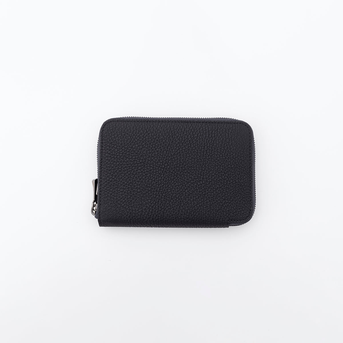ITTI (イッチ) | CRISTY STUFFING MID WLT.5 / BK COLLECTION (クリスティスタッフィングミッドウォレット/ブラックコレクション) 財布 ミディアム サイフ ラウンドファスナー さいふ オール 黒 ブランド シボ シュリンク レザー メンズ レディース パスポート 通帳 収納 大容量