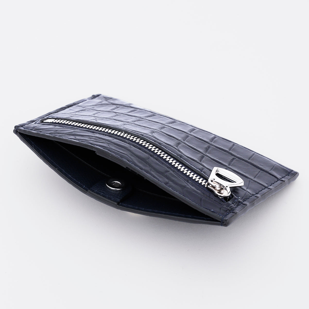ITTI (イッチ) | CRISTY SMART CARD WLT / AI CROCO(クリスティスマートカードウォレット / アイクロコダイル) 藍染 レザー 本革 メンズ レディース