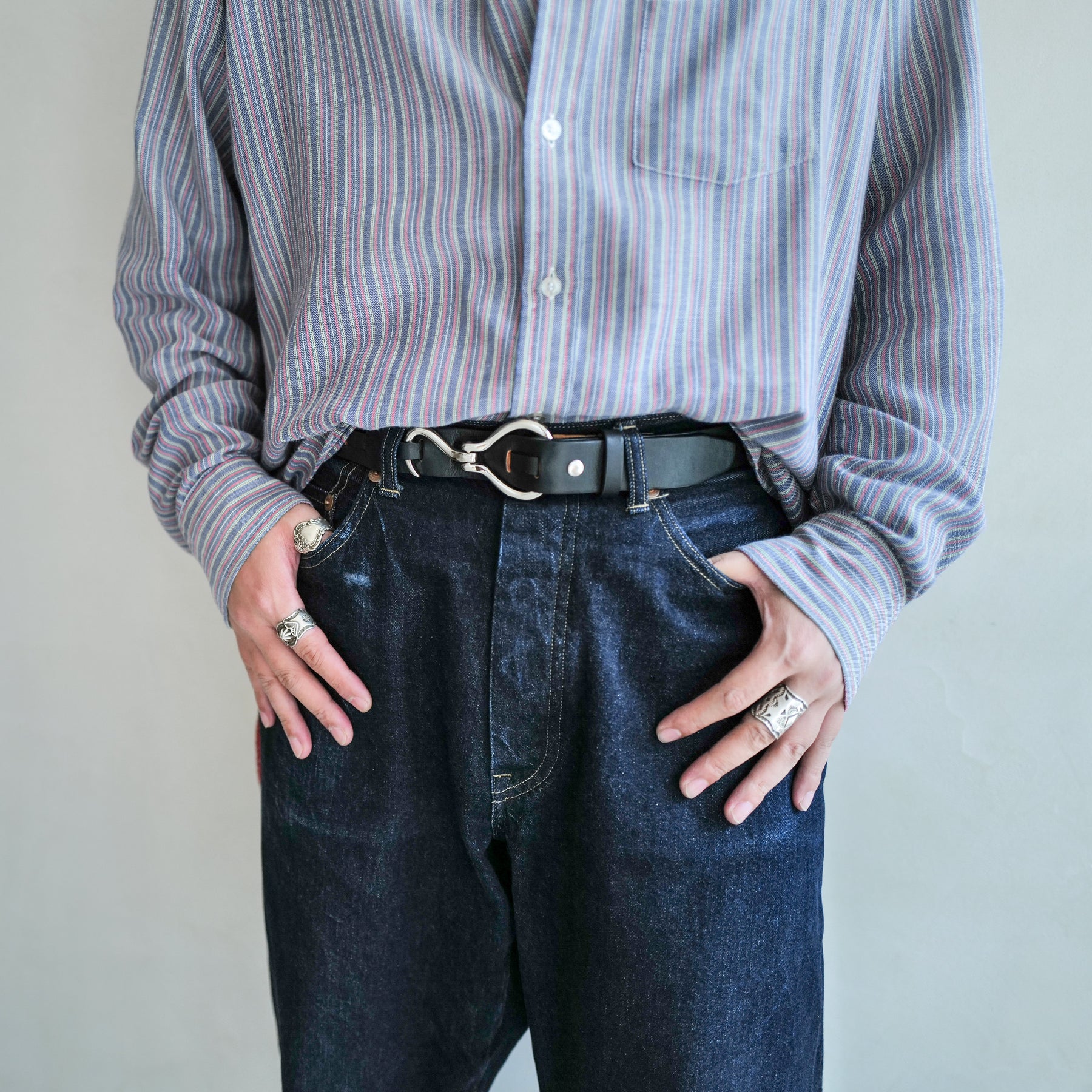HERRIE HOOK BELT / THUG｜サドルレザー使用 フックバックルベルト メンズ レディース 本革｜ITTI（イッチ）公式