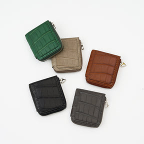 CRISTY VERY COMPACT WLT .5 / POROSUS CROCO｜クロコダイル 本革コンパクト財布 L字ファスナー メンズ レディース｜ITTI（イッチ）公式