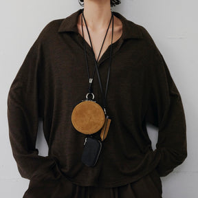 MICHELLE CIRCLE POUCH / MOSSA LDN｜イタリア製弱撥水スエード使用 本革サークルポーチ ミニバッグ メンズ レディース ギフト｜ITTI（イッチ）公式