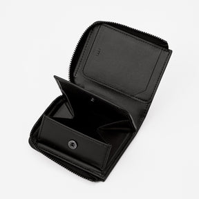 CRISTY VERY COMPACT WLT .5 / POROSUS CROCO BK｜クロコダイル 本革コンパクト財布 L字ファスナー メンズ レディース｜ITTI（イッチ）公式