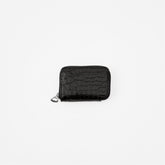 CRISTY COIN CARD WLT / POROSUS CROCO BK｜クロコダイル 本革ミニ財布 ラウンドファスナー メンズ レディース｜ITTI（イッチ）公式