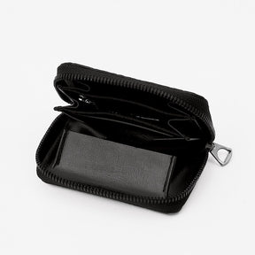 CRISTY COIN CARD WLT / POROSUS CROCO BK｜クロコダイル 本革ミニ財布 ラウンドファスナー メンズ レディース｜ITTI（イッチ）公式
