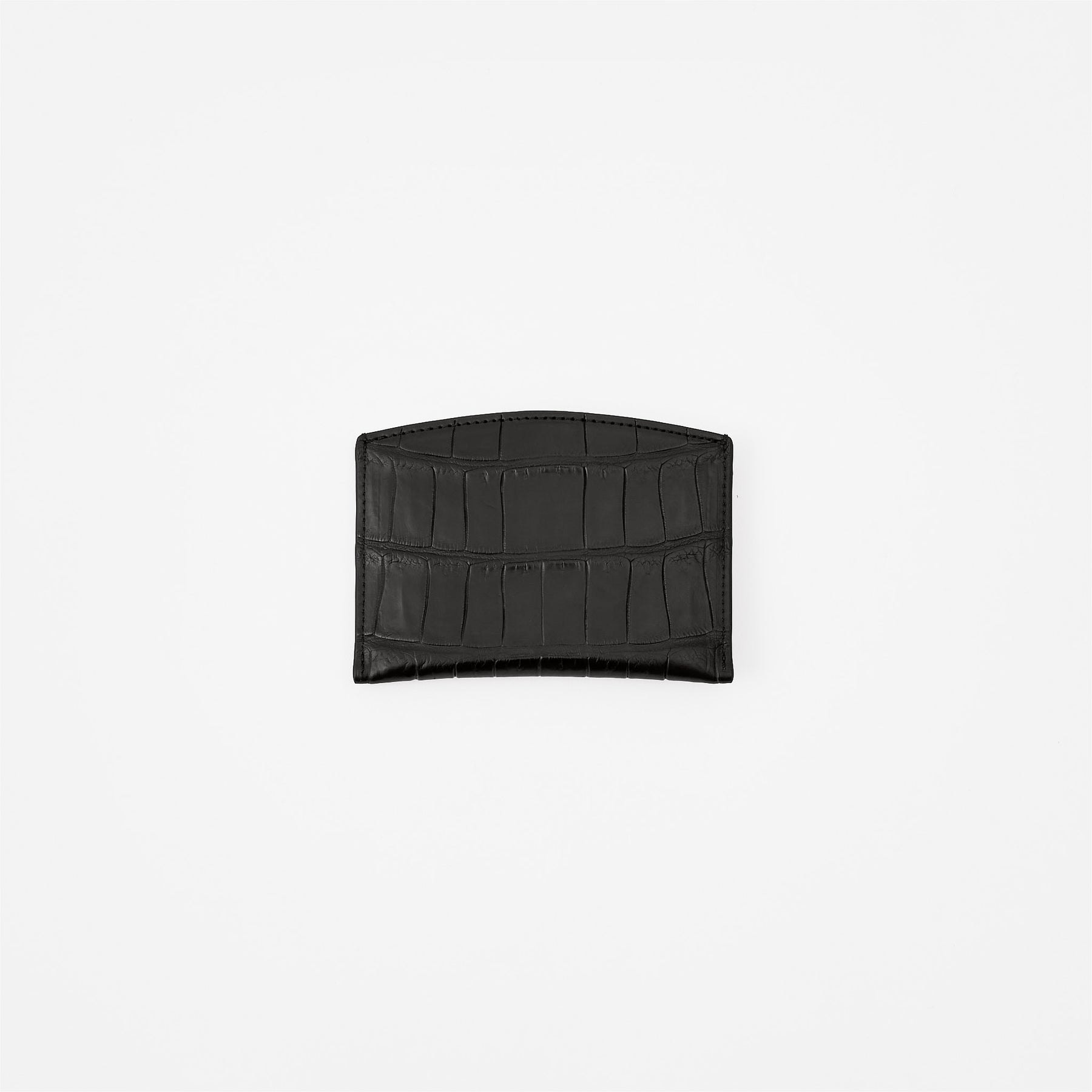 CRISTY SMART CARD WLT / POROSUS CROCO BK｜クロコダイル 本革薄型財布 カードケース メンズ レディース｜ITTI（イッチ）公式
