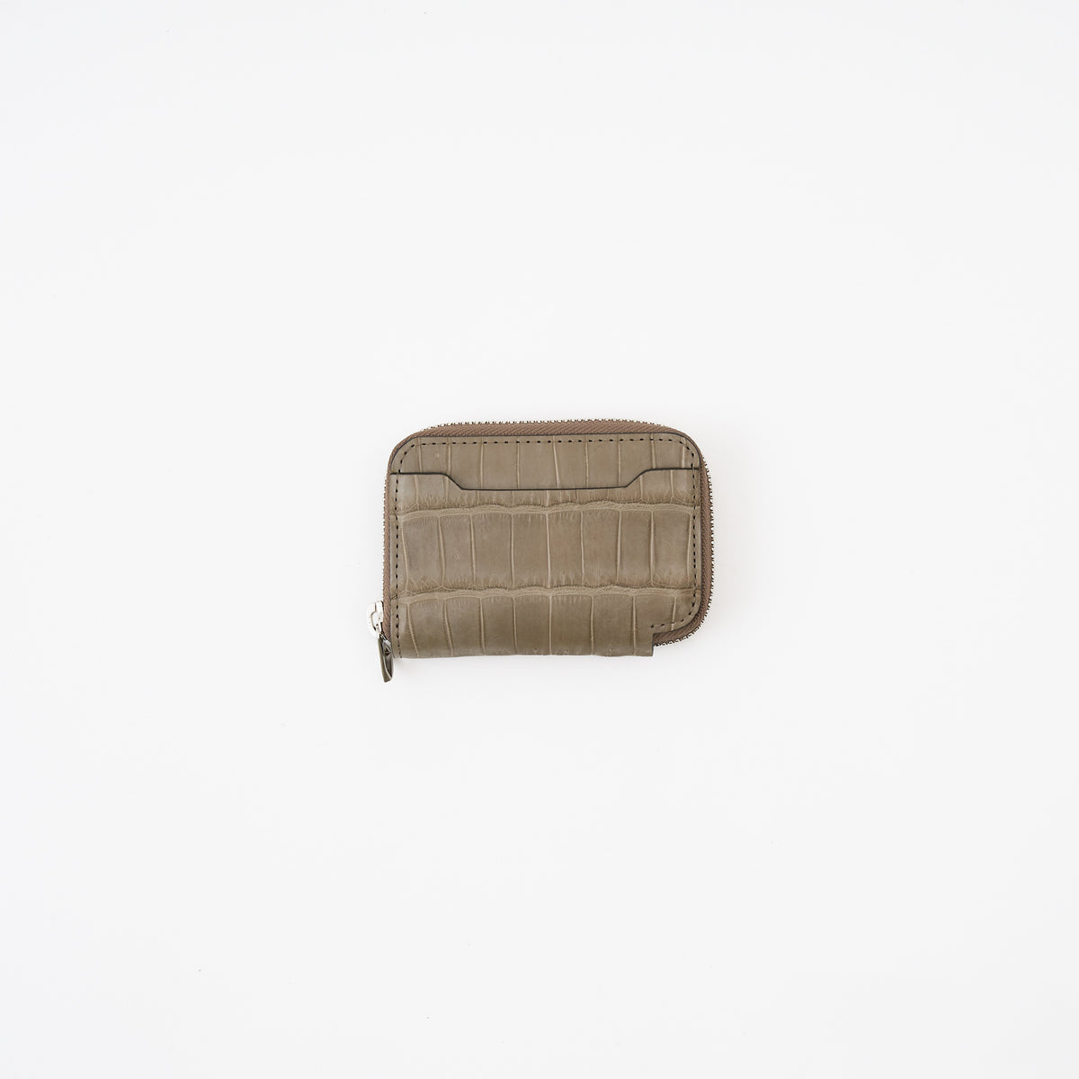 CRISTY COIN CARD WLT / POROSUS CROCO｜クロコダイル 本革ミニ財布 ラウンドファスナー メンズ レディース｜ITTI（イッチ）公式