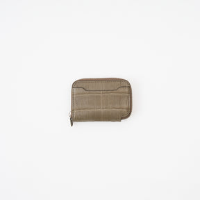 CRISTY COIN CARD WLT / POROSUS CROCO｜クロコダイル 本革ミニ財布 ラウンドファスナー メンズ レディース｜ITTI（イッチ）公式