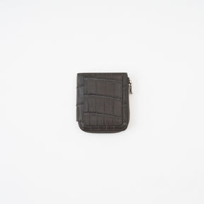 CRISTY VERY COMPACT WLT .5 / POROSUS CROCO｜クロコダイル 本革コンパクト財布 L字ファスナー メンズ レディース｜ITTI（イッチ）公式