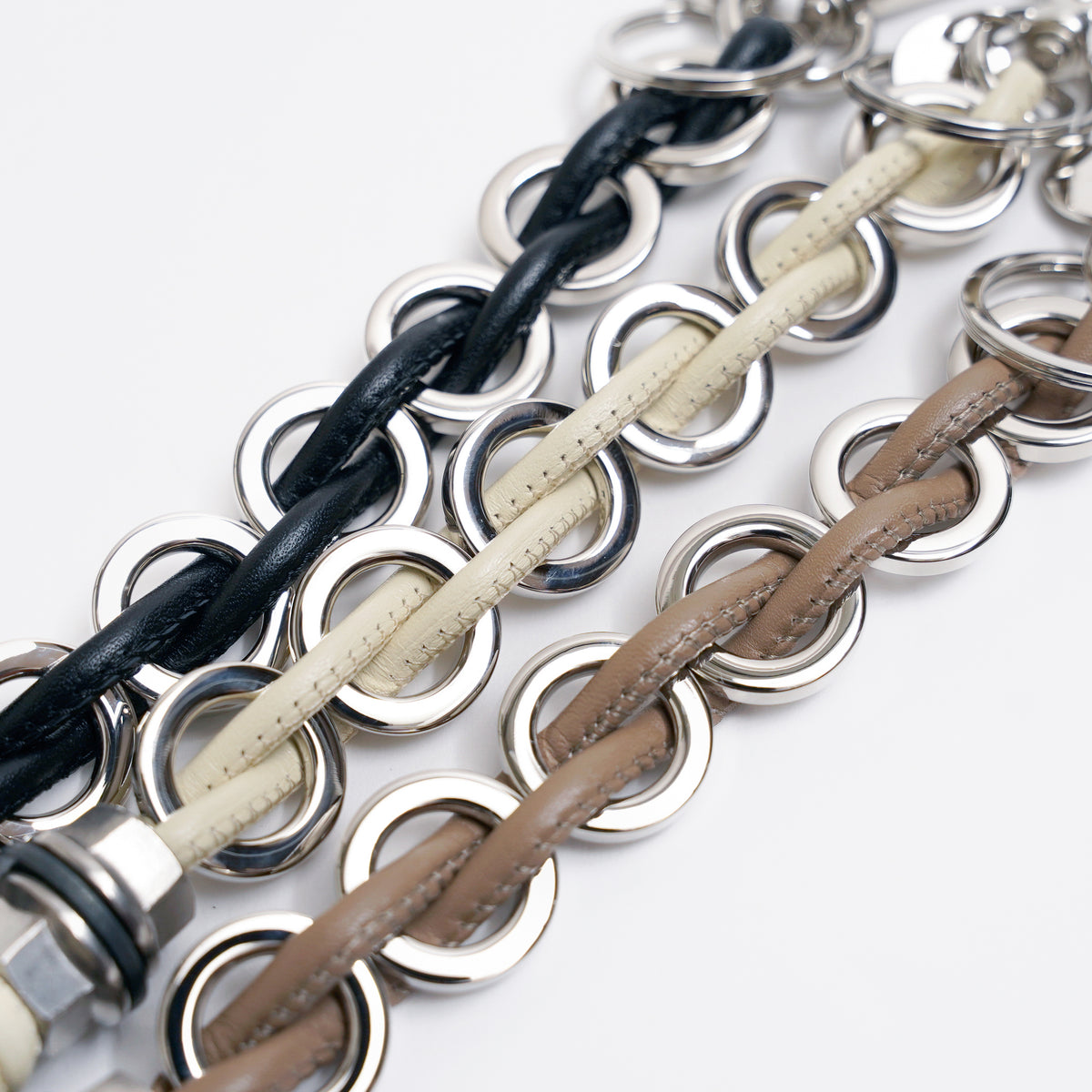 ITTI (イッチ) - CRISTY RING CHAIN KNOT CHARM / STCOW (クリスティリングチェーンノットチャーム / ステッチカウレザー) | キーホルダー 鍵 リング レザー ブランド メンズ レディース 贈り物 ギフト プレゼント 