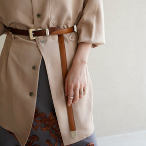 ITTI (イッチ) | Metal by The Letters SLIM WESTERN BELT / STNB (メタルバイザレターズ スリムウエスタンベルト / スムースヌバック) | 切り替え レザー ブランド 贈り物 ギフト プレゼント