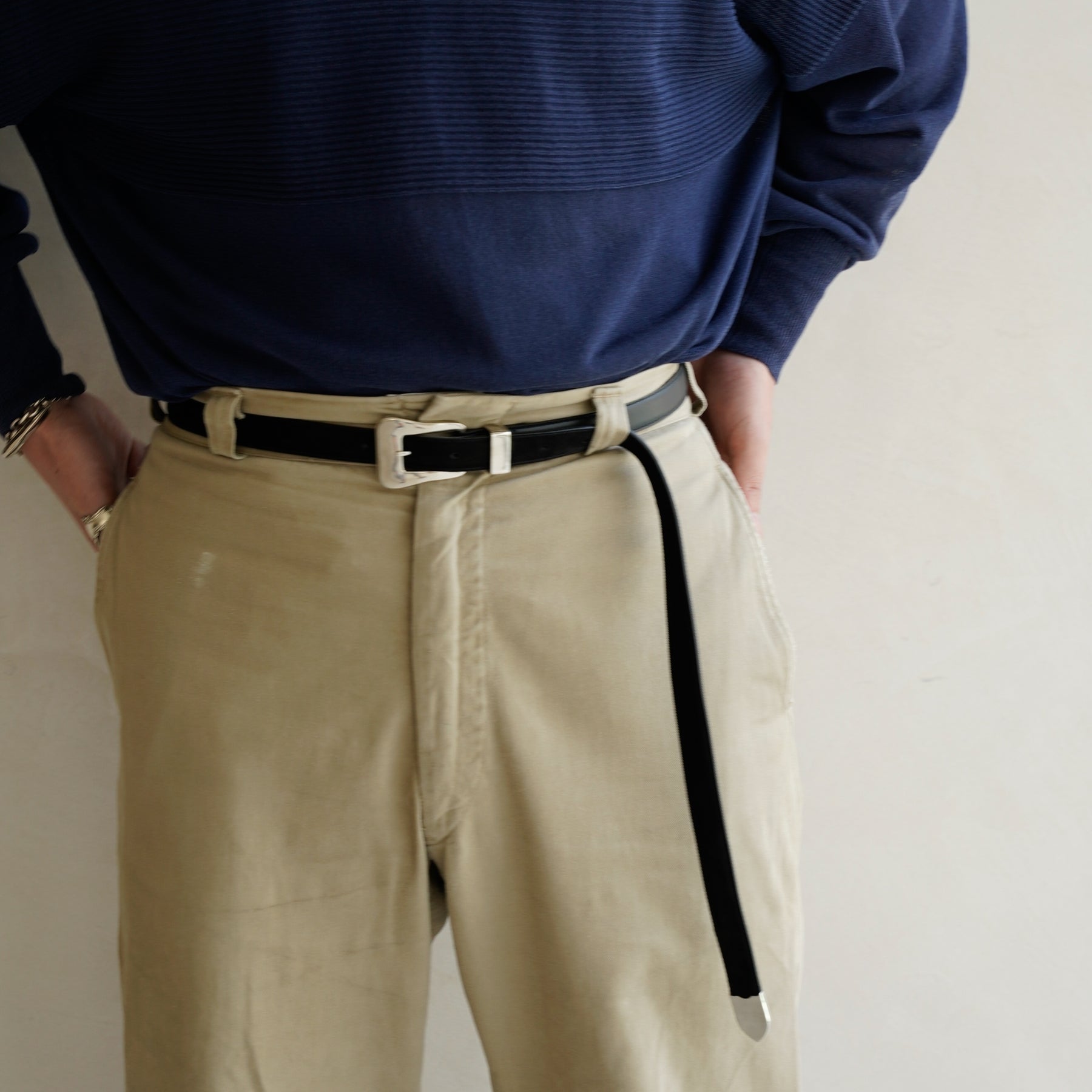 ITTI (イッチ) | Metal by The Letters SLIM WESTERN BELT / STNB (メタルバイザレターズ スリムウエスタンベルト / スムースヌバック) | 切り替え レザー ブランド 贈り物 ギフト プレゼント