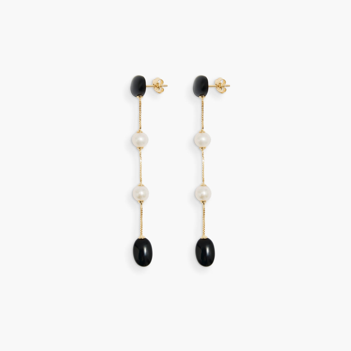 DualismLongEarrings18KGoldplat