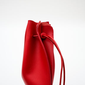 HERRIE KINCHAKU POUCH - PM / RAPTO FLEX｜ミニマル 巾着ポーチ 本革 ブラック メンズ レディース｜ITTI（イッチ）公式