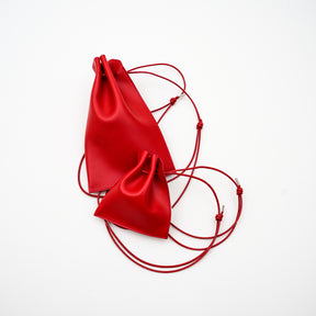 HERRIE KINCHAKU POUCH - XXS / RAPTO FLEX｜レザー ミニ巾着ポーチ 首掛け アクセサリー メンズ レディース｜ITTI（イッチ）公式