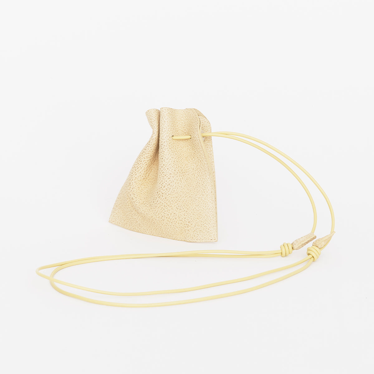 HERRIE KINCHAKU POUCH - XXS / SHIRO｜白鞣し革の極小レザーポーチ