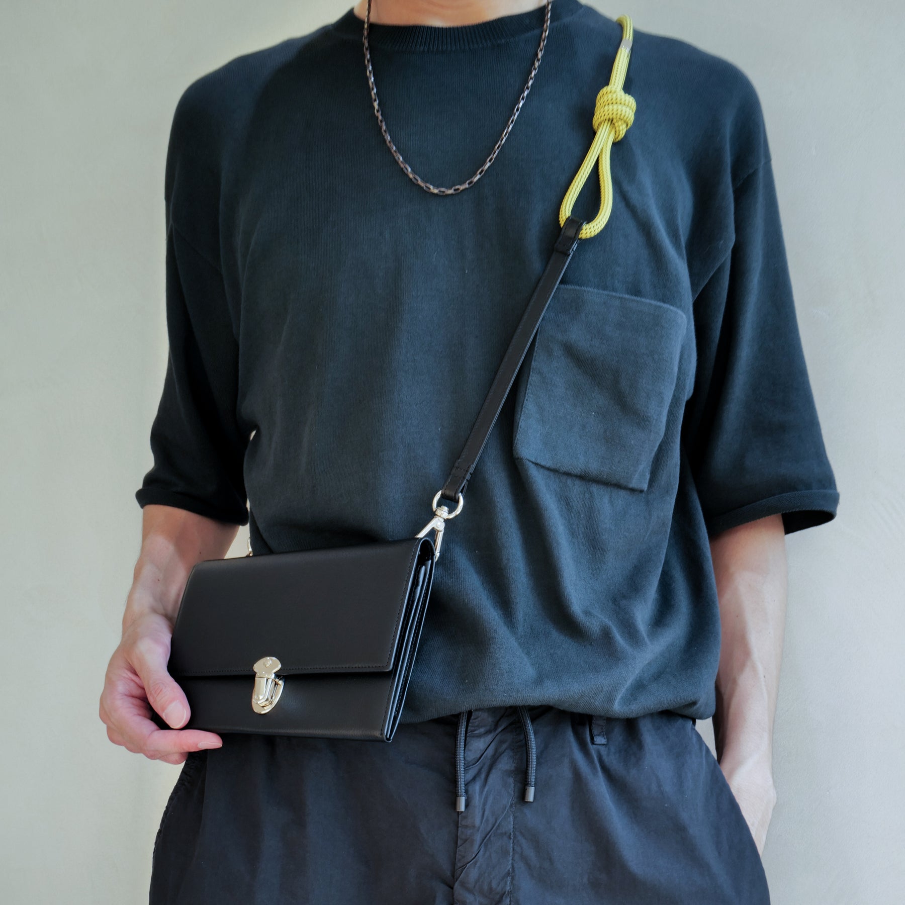 ITTI (イッチ) | MICHELLE FUKIN CLUTCH POUCH / RAPTO FLEX (ミッシェル風琴クラッチポーチ / ラプトフレックス) 長 財布 さいふ サイフ 鞄 かばん カバン ショルダー レザー ブランド メンズ レディース スムース ブラック 黒 black ECCO エコー