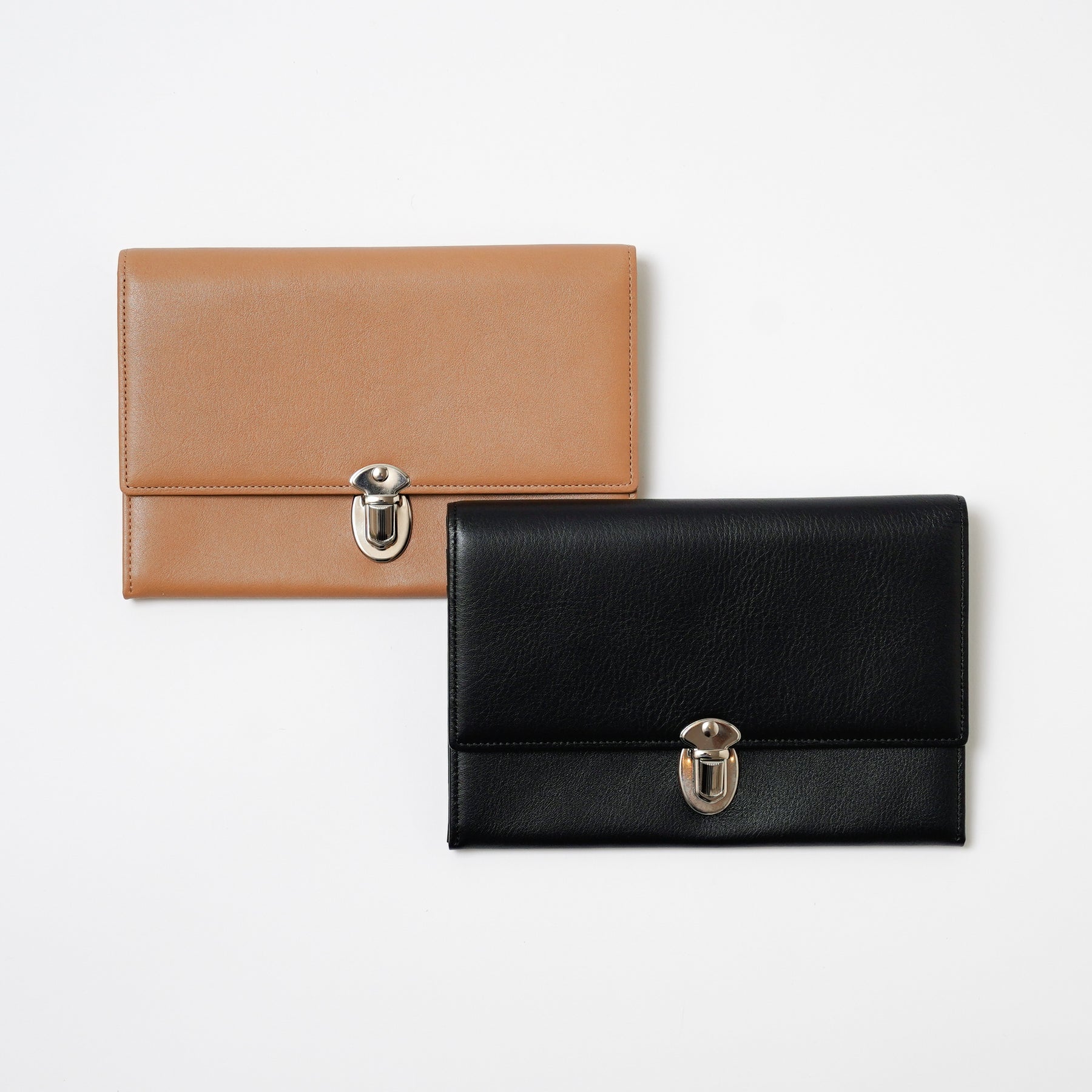 ITTI (イッチ) | MICHELLE FUKIN CLUTCH POUCH / RAPTO FLEX (ミッシェル風琴クラッチポーチ / ラプトフレックス) 長 財布 さいふ サイフ 鞄 かばん カバン ショルダー レザー ブランド メンズ レディース スムース タン ライト ブラウン 茶色 ECCO エコー ブラック 黒