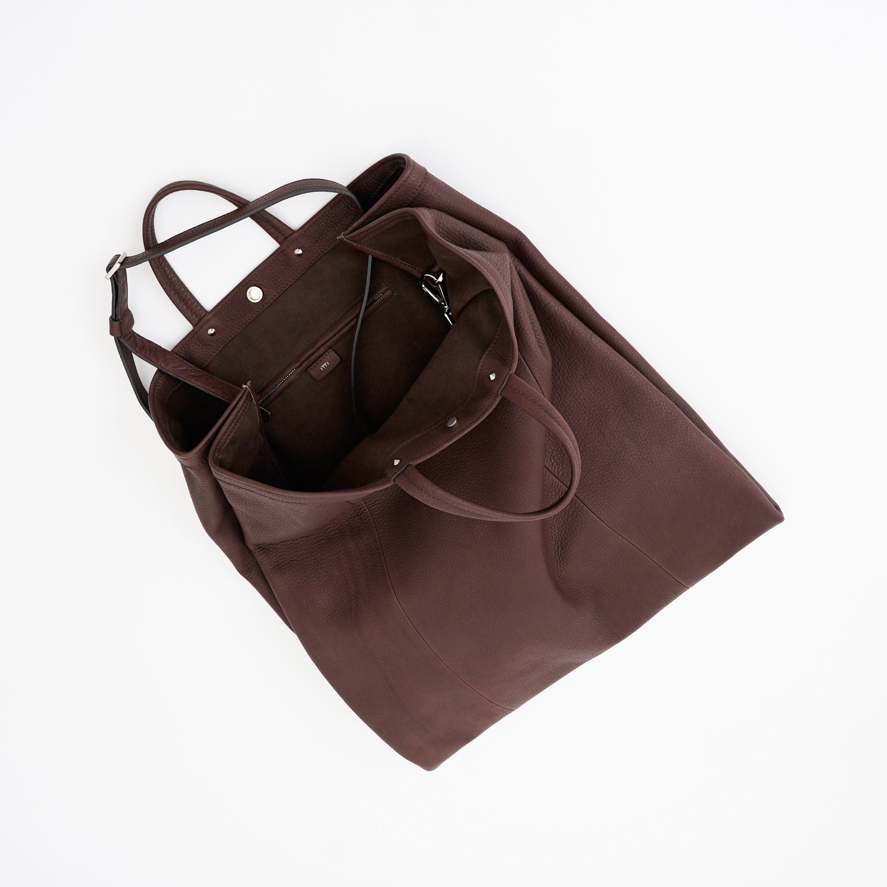 BONNIE BIG 2way SHOPPER / DIPLO NUDE｜ドレープが美しいビッグ2wayショッパー メンズ レディース｜ITTI（イッチ）公式