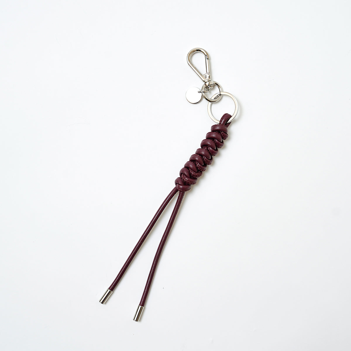 CRISTY SNAKE KNOT CHARM / STCOW (クリスティスネークノットチャーム / ステッチカウレザー) - ITTI (イッチ) キーチャーム キーホルダー キーリング アクセサリー 革紐 レザー コード メンズ レディース ワインレッド バーガンディ 赤茶色