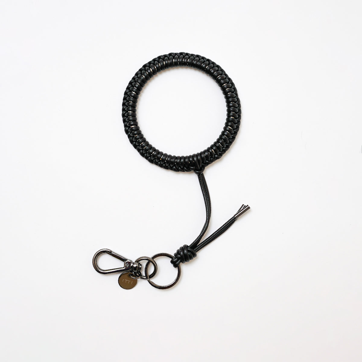 ITTI (イッチ) | CRISTY KNOT WRIST CIRCLE CHARM / RAPTO JP (クリスティノットリストサークルクリスティノットリストサークルチャーム / ラプト) キーホルダー 手首 ストラップ レザー ブランド メンズ レディース スマホ 携帯 モバイル サイフ 財布 さいふ ブラック 黒 black