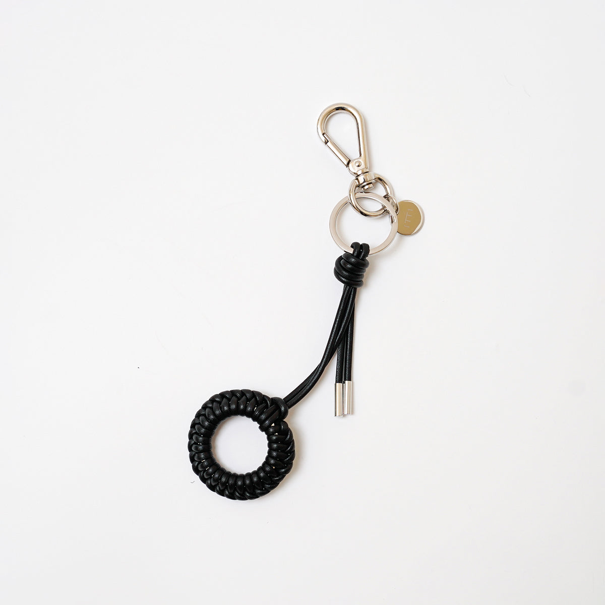 ITTI (イッチ) | CRISTY KNOT FINGER CIRCLE CHARM / RAPTO JP (クリティノットフィンガーサークルサークルチャーム / ラプト) キーホルダー メンズ レディース スマートフォン 携帯 モバイル レザー ブランド ブラック 黒 black