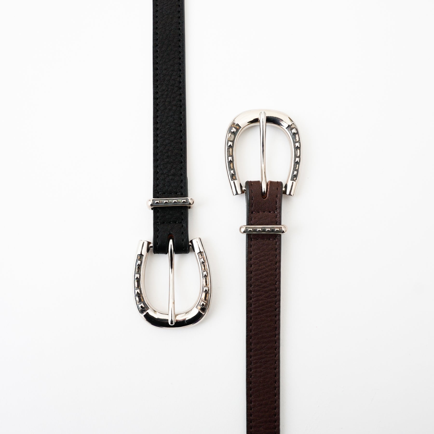 METAL BY THE LETTERS HORSE BIT BUCLE BELT｜真鍮馬蹄バックル 本革ウエスタンベルト メンズ レディース ユニセックス｜ITTI（イッチ）公式