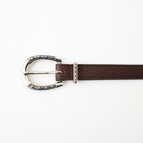 METAL BY THE LETTERS HORSE BIT BUCLE BELT｜真鍮馬蹄バックル 本革ウエスタンベルト メンズ レディース ユニセックス｜ITTI（イッチ）公式