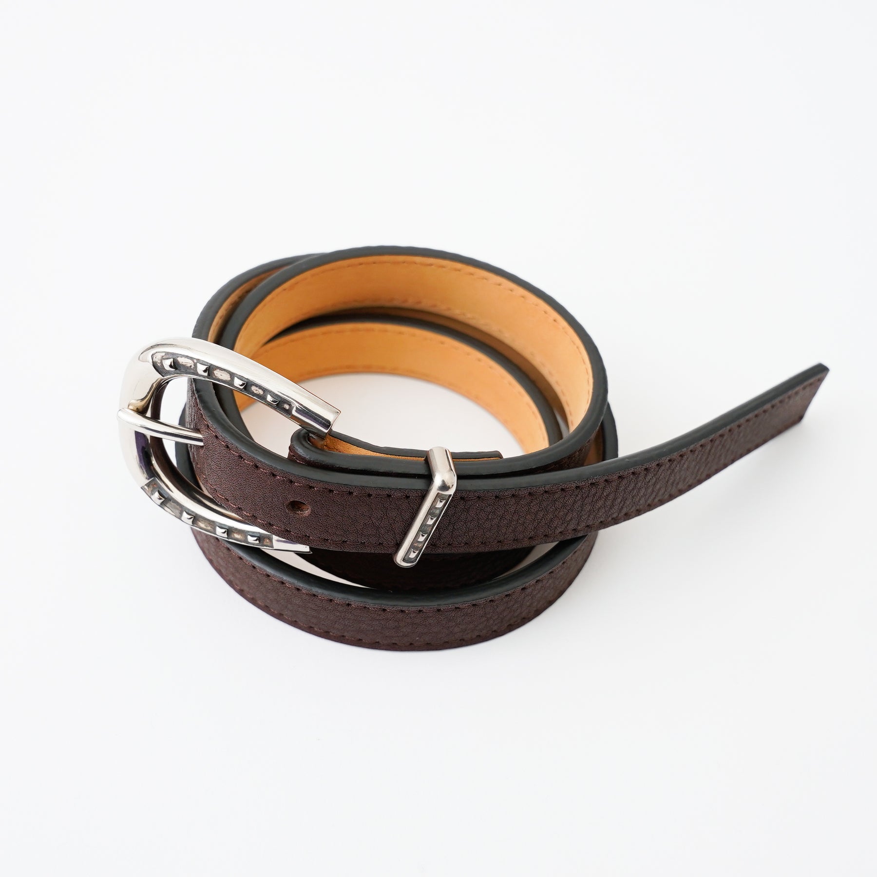 METAL BY THE LETTERS HORSE BIT BUCLE BELT｜真鍮馬蹄バックル 本革ウエスタンベルト メンズ レディース ユニセックス｜ITTI（イッチ）公式
