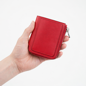 CRISTY VERY COMPACT WLT .5 / ALPS CARNO｜薄型ミニ財布 本革 メンズ レディース｜コードバン レザー 赤 サイズ感｜ITTI（イッチ）公式