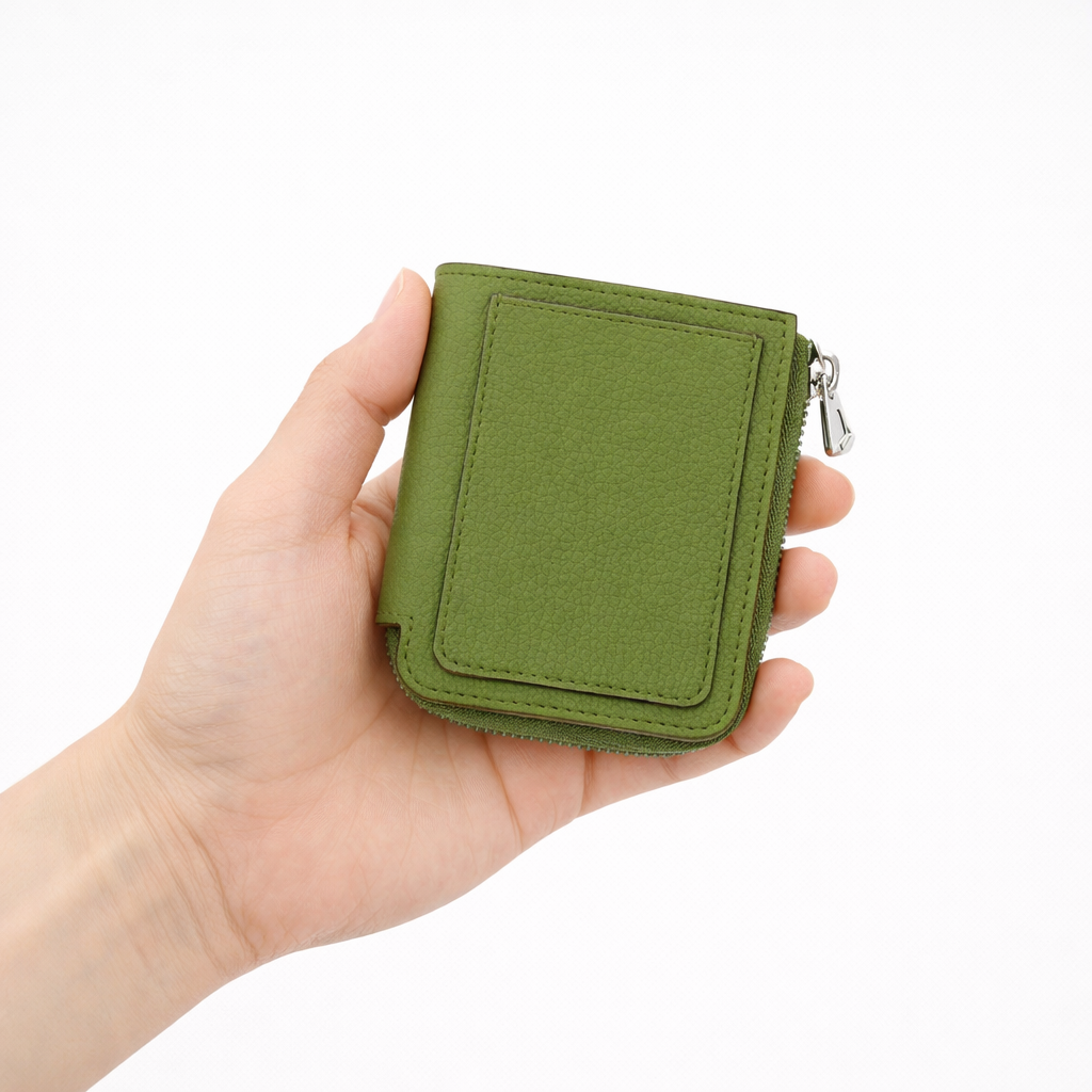 ITTI (イッチ) | CRISTY VERY COMPACT WLT .5 / DIPLO FJORD(ベリーコンパクトウォレット)本革 レザー メンズ レディース 限定 リミテッド ミニサイフ 財布 さいふ キャッシュレス ブランド ライトグリーン 緑 開運 縁起 金運 抹茶色