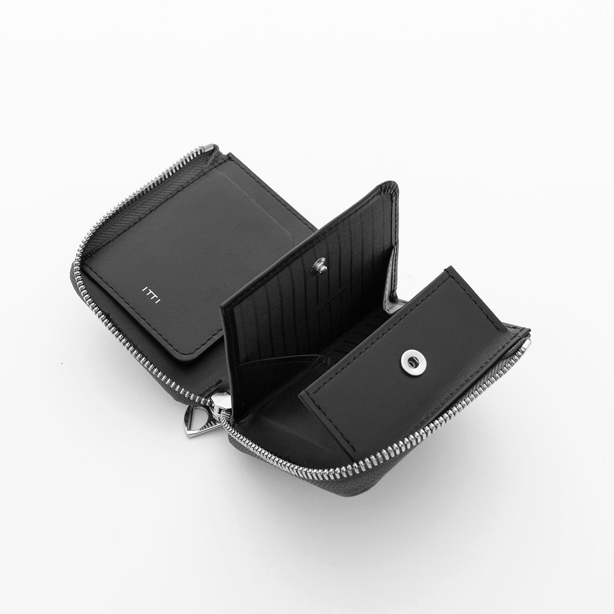 ITTI (イッチ) | CRISTY VERY COMPACT WLT .5 / KUROZAN(クリスティベリーコンパクトウォレット/黒桟革) 定番 本革 レザー ミニ財布 さいふ サイフ 鎧 漆 キャッシュレス ブランド 小さい メンズ レディース