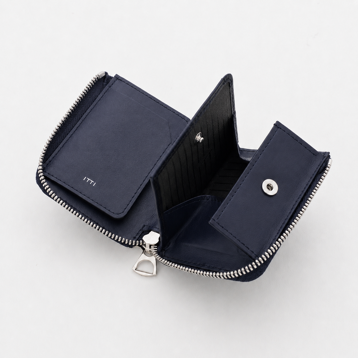 藍染クロコダイルレザー 本革ミニ財布 ｜CRISTY VERY COMPACT WLT .5 / AI CROCO｜ITTI（イッチ）公式