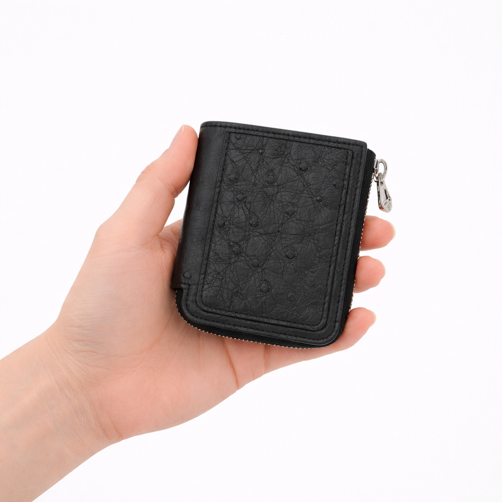CRISTY VERY COMPACT WLT.5 / OSTRICH - 25Q3｜高級オーストリッチ革のミニ財布 メンズ レディース｜ITTI（イッチ）公式