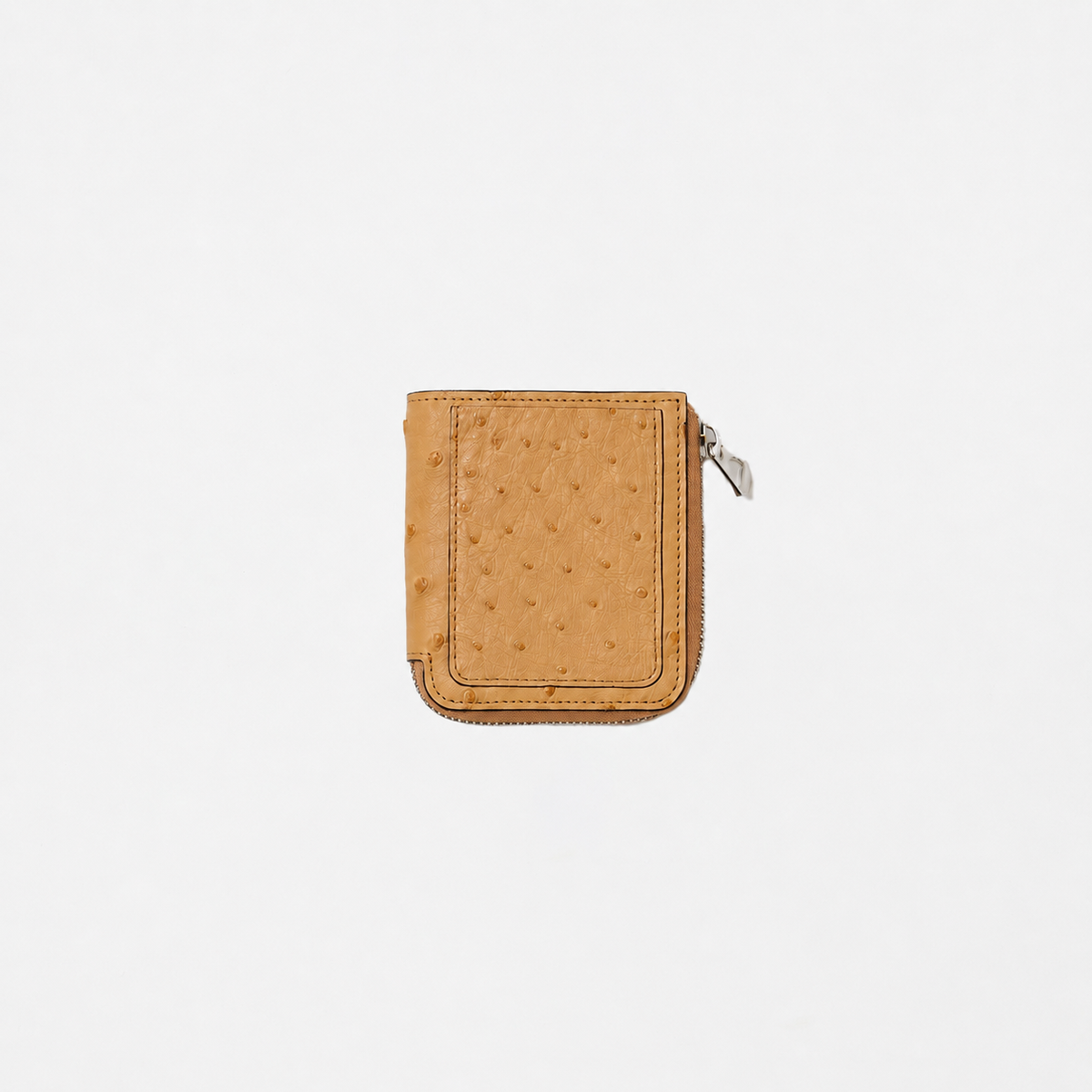 ITTI (イッチ) | CRISTY VERY COMPACT WLT.5 / OSTRICH (クリスティベリーコンパクトウォレット / オーストリッチ) さいふ 財布 サイフ エキゾチック レザー ブランド メンズ レディース オフホワイト ベージュ 生成り キナリ 肌色 白 オートミール