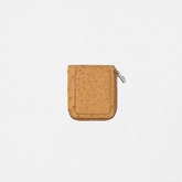 ITTI (イッチ) | CRISTY VERY COMPACT WLT.5 / OSTRICH (クリスティベリーコンパクトウォレット / オーストリッチ) さいふ 財布 サイフ エキゾチック レザー ブランド メンズ レディース オフホワイト ベージュ 生成り キナリ 肌色 白 オートミール