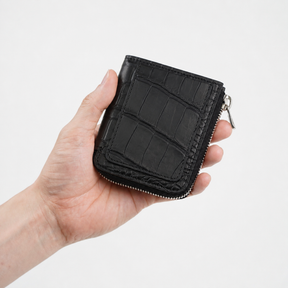 CRISTY VERY COMPACT WLT .5 / POROSUS CROCO｜ポロサス クロコダイル 本革コンパクト財布 L字ファスナー メンズ レディース｜ITTI（イッチ）公式