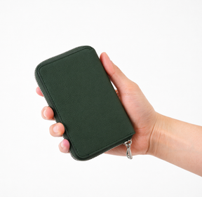 CRISTY SMART MID WLT .5 / DIPLO FJORD｜本革 ミディアム 財布 レザー メンズ レディース ダーク グリーン 深緑 縁起 開運 金運 ラウンド ファスナー｜ITTI（イッチ）