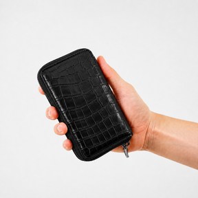 CRISTY SMART MID WLT .5 / POROSUS CROCO BK｜ポロサス クロコダイル 本革ミディアム財布 メンズ レディース｜ITTI（イッチ）公式
