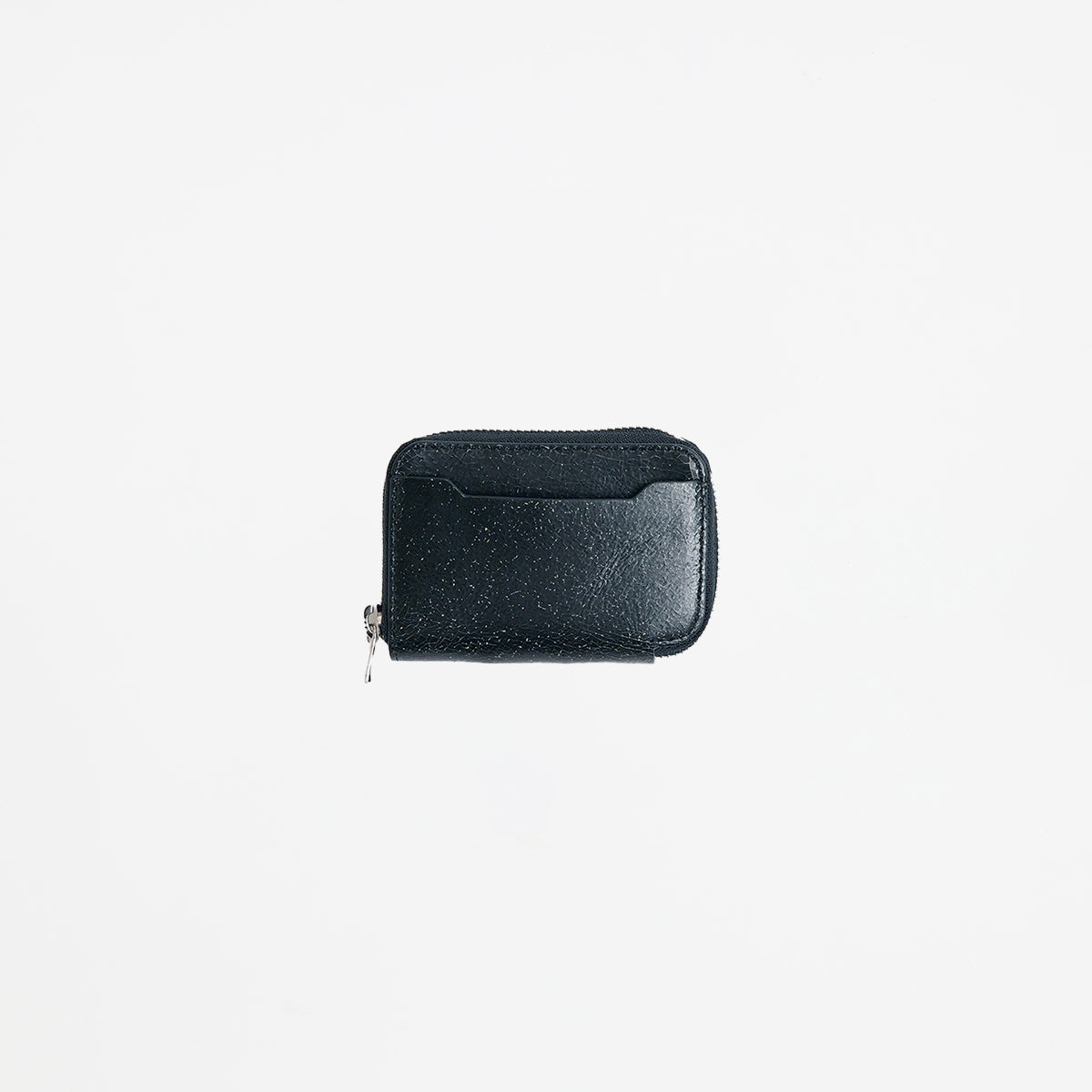 ITTI (イッチ) - CRISTY COIN CARD WLT / CRACK (クリスティコインカードウォレット / クラック) | ミニ サイフ 財布 さいふ 小さい レザー ブランド メンズ レディース 黒 ブラック