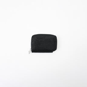 CRISTY COIN CARD WLT / KUROEI｜希少エイ革×漆 本革ミニ財布 ラウンドファスナー メンズ レディース ギフト｜ITTI（イッチ）公式CRISTY COIN CARD WLT / KUROEI｜希少エイ革×漆 本革ミニ財布 ラウンドファスナー メンズ レディース ギフト｜ITTI（イッチ）公式