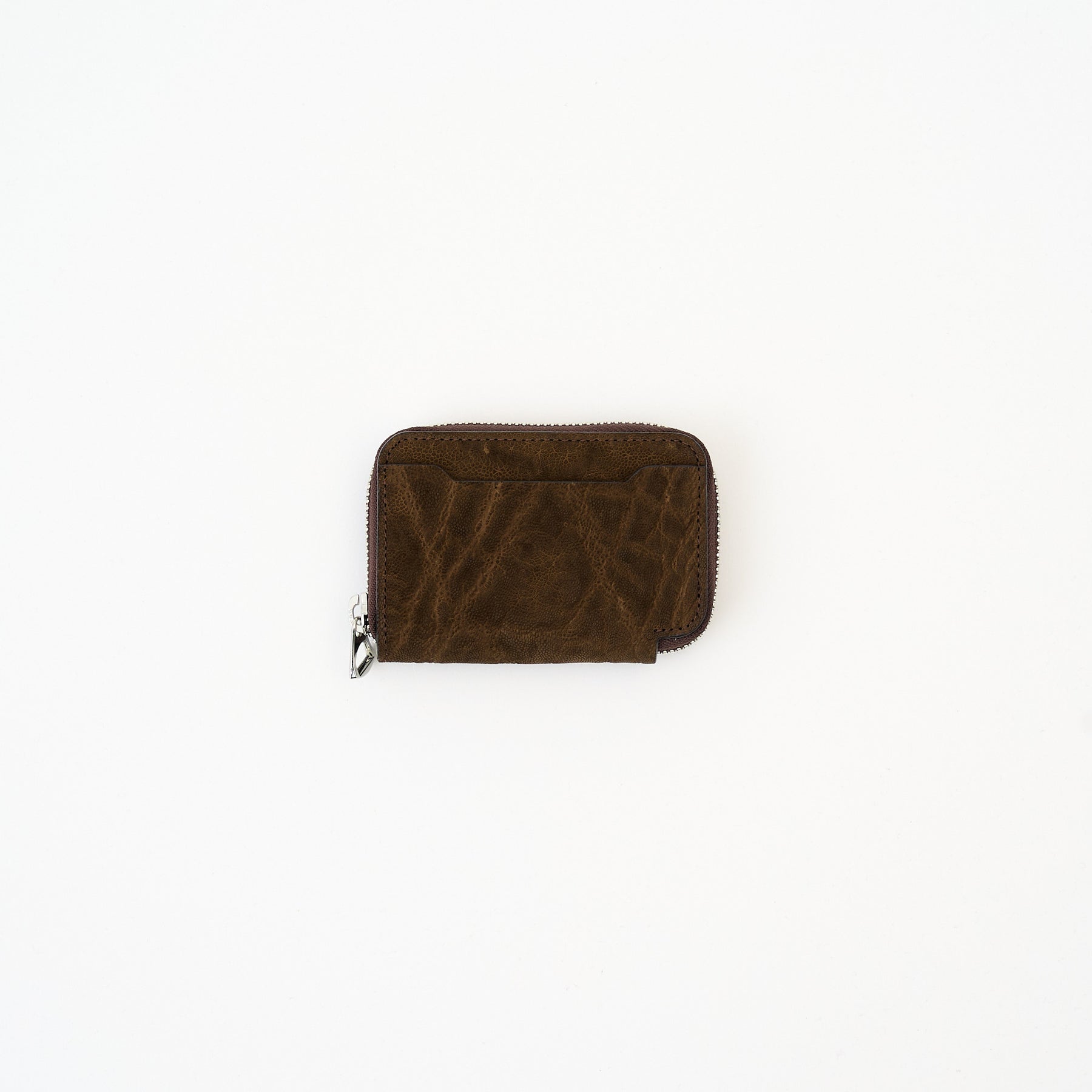 CRISTY COIN CARD WLT / ELEPHANT｜ワシントン条約規制 希少エレファントレザー使用 本革ミニ財布 ラウンドファスナー メンズ レディース ギフト｜ITTI（イッチ）公式