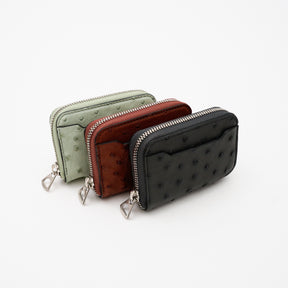 CRISTY COIN CARD WLT｜オーストリッチ使用の上質ミニ財布｜クイルマークが魅力の本革ウォレット｜ITTI（イッチ）公式