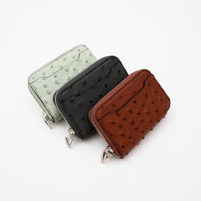 CRISTY COIN CARD WLT｜オーストリッチ使用の上質ミニ財布｜クイルマークが魅力の本革ウォレット｜ITTI（イッチ）公式