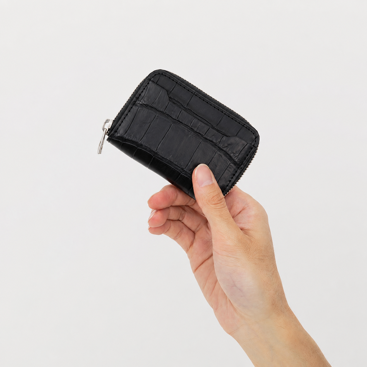 CRISTY COIN CARD WLT / POROSUS CROCO｜ポロサス クロコダイル 本革ミニ財布 ラウンドファスナー メンズ レディース｜ITTI（イッチ）公式