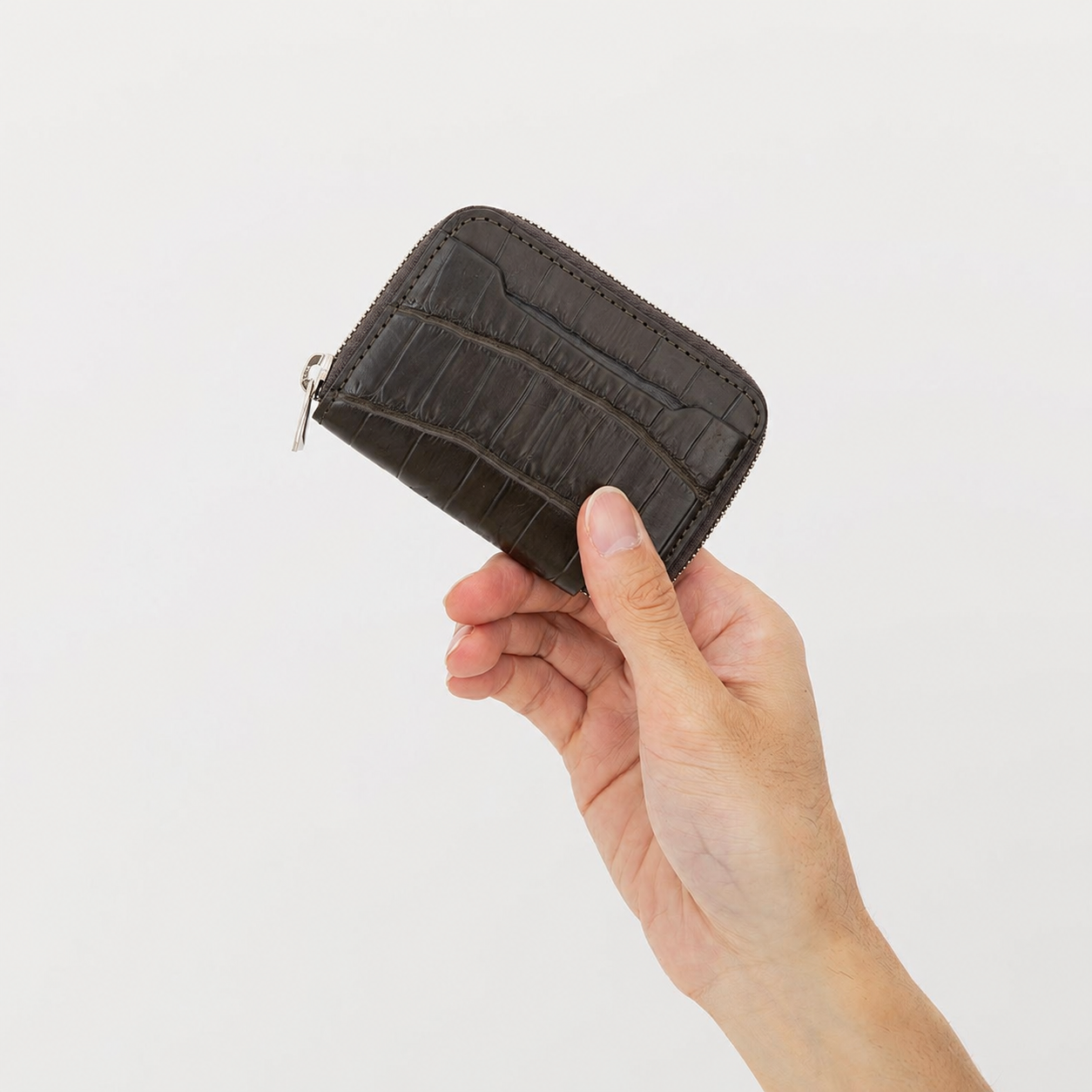 CRISTY COIN CARD WLT / POROSUS CROCO｜ポロサス クロコダイル 本革ミニ財布 ラウンドファスナー メンズ レディース｜ITTI（イッチ）公式