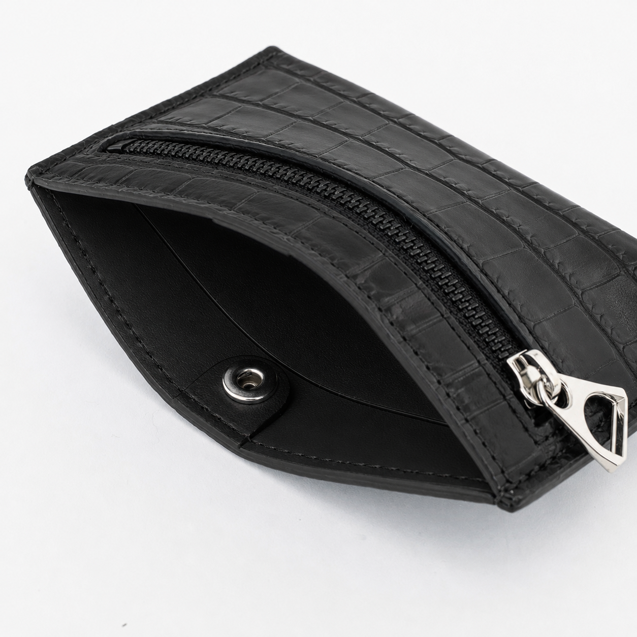 CRISTY SMART CARD WLT / POROSUS CROCO BK｜ポロサス クロコダイル 本革薄型財布 カードケース メンズ レディース｜ITTI（イッチ）公式