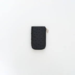 ITTI (イッチ) | CRISTY KEY CARD CASE / OSTRICH (クリスティ キーカードケースケース) | 鍵 スマート 収納 L字ファスナー レザー メンズ レディース ブランド ブラック 黒 black