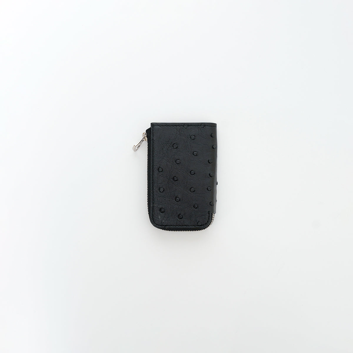 ITTI (イッチ) | CRISTY KEY CARD CASE / OSTRICH (クリスティ キーカードケースケース) | 鍵 スマート 収納 L字ファスナー レザー メンズ レディース ブランド ブラック 黒 black