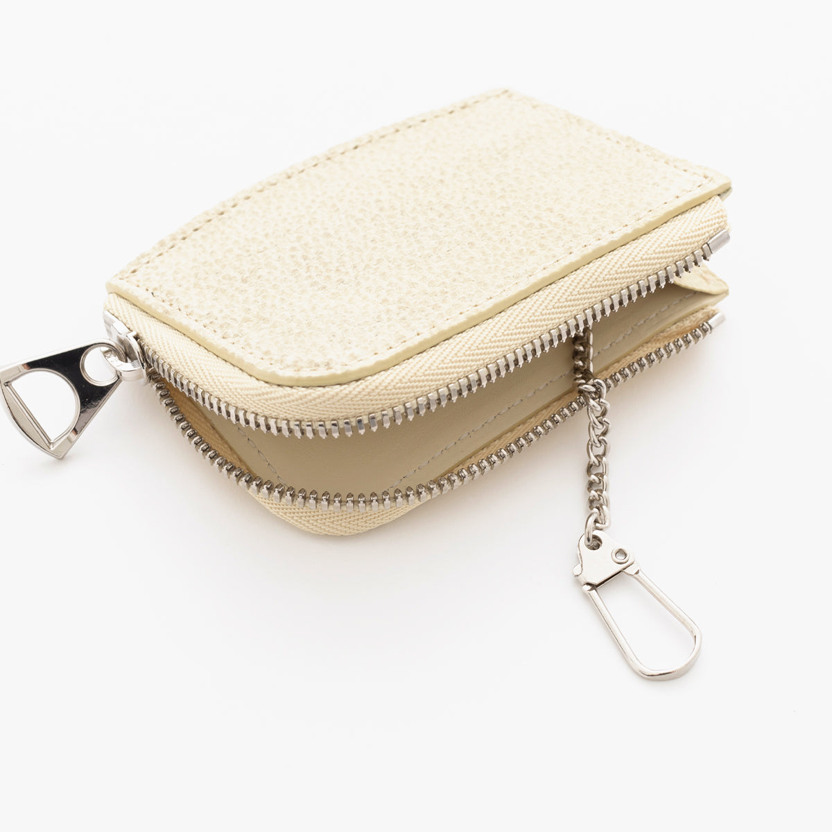 ITTI (イッチ) | CRISTY KEY COIN CASE / SHIRO(クリスティキーコインケース/白鞣し)小銭入れ 鍵 収納 小さい 本革 レザー ブランド メンズ レディース ミニ ファスナー ジップ 小銭